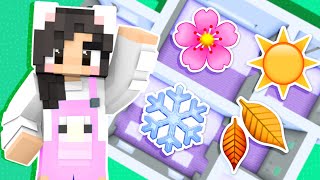 💜Minecraft BUT Every Room is a DIFFERENT SEASON [upl. by Atiluj]