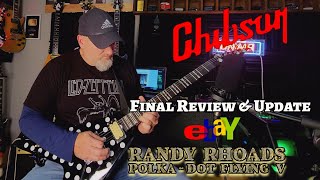 Chibson Randy Rhoads Polka Dot Flying V Replica After Unboxing Review and Iconic Legacy [upl. by Enitram58]