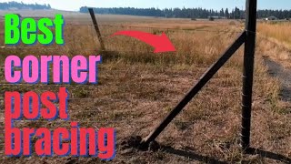 best and easiest method to do corner post and brace installation [upl. by Studner417]