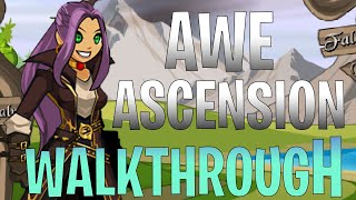 AQW Trissa Quests Full Walkthrough join Museum  Awe Ascension Gear End Game Grind [upl. by Eseilana]