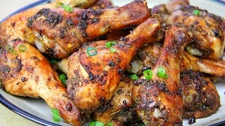 Oven Roasted Chicken Drumsticks TastyTuesdays  CaribbeanPotcom [upl. by Bowne]