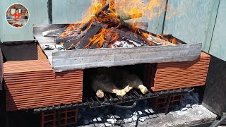 Horno a leña improvisado con ladrillos [upl. by Tiffany466]