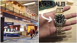 SHOPPING FOR ROLEX AT THE AIRPORT DUTY FREE 2024 rolex [upl. by Nereus555]