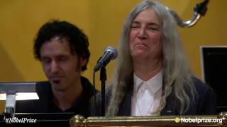 Patti Smith performs Bob Dylans quotA Hard Rains AGonna Fallquot  Nobel Prize Award Ceremony 2016 [upl. by Othe]