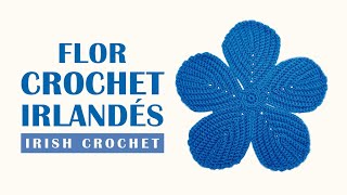 Aplique Irlandés a Crochet  Crochet Irish [upl. by Hsot]