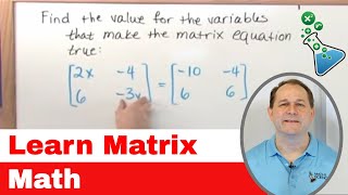 1  Intro To Matrix Math Matrix Algebra Tutor  Learn how to Calculate with Matrices [upl. by Saihtam802]