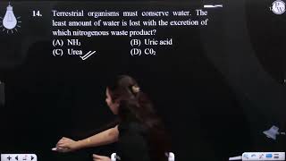 Terrestrial organisms must conserve water The least amount of water is lost with the excretion [upl. by Abisia]