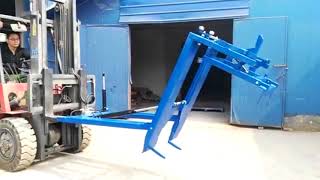 Bin Tipper Forward And Backward Tipping Forklift Mounted Bin TipperBin Tipper For Forklift [upl. by Kacerek]