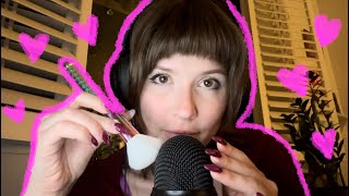 Inaudible Breathy Whispers ASMR  Mouth Sounds  Brushing [upl. by Gilletta]