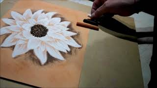 quotGirasol blancoquot Al gis o tiza al pastel seco [upl. by Ailegna]