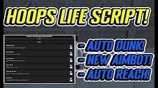 Hoops Life Basketball Script GUI  Hack INFINITE COINS AIMBOT REACH AND MORE PASTEBIN [upl. by Anaylil]