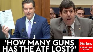 Matt Gaetz Excoriates ATF Director Steven Dettelbach Over Terrible Abuse Of Power [upl. by Ellives519]