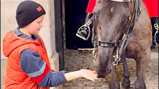 quotLondons Hilarious Horse Encounter Feeding Carrots to a Regal Delightquot [upl. by Mehta]