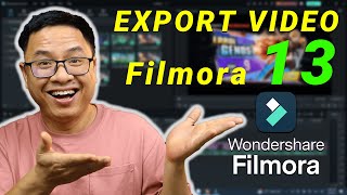 Wondershare Filmora 13  How to EXPORT VIDEO in Filmora 13 without Watermark in 2024 [upl. by Aoket118]