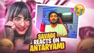 Itni Bezzati kon krta hai 🤣 AntaryamiGaming Savage girl  Reaction on antaryami gaming [upl. by Eanej596]