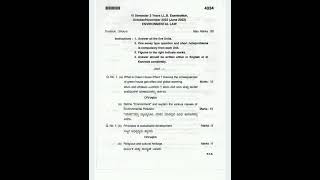 Environmental law 2022 question paper kslu kslu livelaw exam kslu [upl. by Elamef]