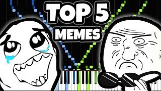 TOP 5 MOST BEAUTIFUL MEME SONGS ON PIANO 9999 will cry [upl. by Assirat]