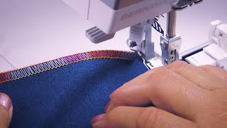 L 860 Overlocker How to Thread an Overlock Stitch in Guided Mode [upl. by Yhtir986]