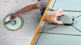 Tiling a shower with point drainage Part 2 [upl. by Itsyrk]