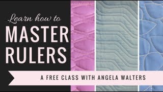 Master Freemotion Quilting with Rulers A NEW video series with Angela Walters [upl. by Fisuoy]