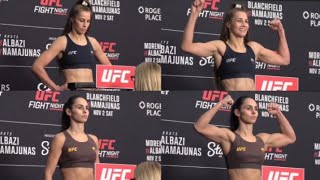 Ariane Lipski Vs Jasmine Jasudavicius Full Official Weighin Moreno Vs Albazi [upl. by Edholm]