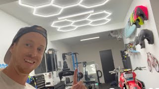 TRANSFORMED my garage Hexagon Light Install  Garage Lighting DIY [upl. by Teufert]