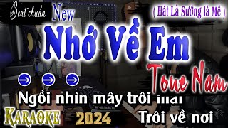 Nhớ Về Em Karaoke Tone Nam  SONG NGỮ  Beat Chuẩn Jimmii Nguyễn  QUÂN ORGAN [upl. by Ttenyl]