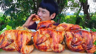 ไก่หมุนส้มตำแกล้มผักสดแซ่บคักขนาดครับพี่น้องMUKBANG EATING SHOWโก้อีสานพาแดก [upl. by Jc]