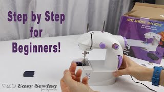 How to Operate a Mini Sewing Machine  Tutorial [upl. by Lyrac]