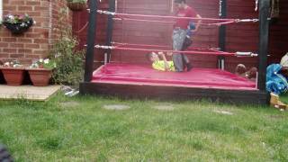 backyard wrestling in real ring train match [upl. by Rahel798]