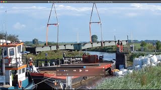 🏗 Vakkundige Voorbereiding Demontage Brug WIERUMERSCHOUW  Aanvang Transport  3004NL [upl. by Sikras480]