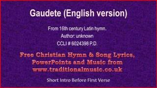 GaudeteEnglish version  Christmas Carols Lyrics amp Music [upl. by Bradney109]