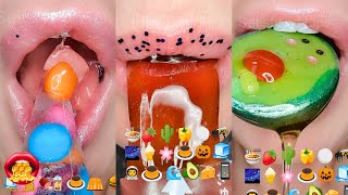 20 Minutes Satisfying ASMR Eating Emoji Food Challenge Compilation Mukbang 먹방 [upl. by Neyuq949]