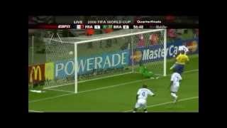 World Cup 2006 France vs Brazil Thierry Henry Goal [upl. by Staford]