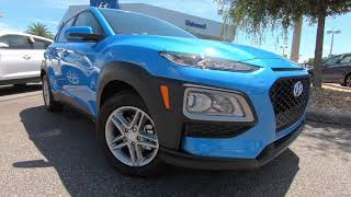 2021 Hyundai Kona SE  Surf Blue  Black Gray Interior [upl. by Narahs153]