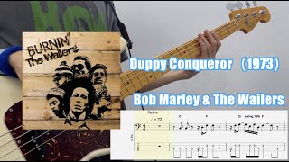 “Duppy Conqueror”  Bob Marley amp The Wailers reggae bass with TAB [upl. by Ivanah106]