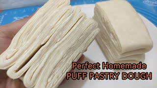 Perfect Homemade Puff Pastry DoughPuff Pastry Dough RecipeTasty Food Kitchen [upl. by Assenahs]