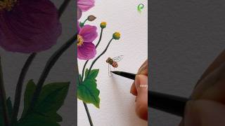 Easiest Flower Painting Tutorial 😱 shorts [upl. by Sugar108]