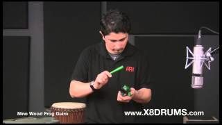 Nino Wood Frog Guiro Demonstration  X8 Drums [upl. by Filia]