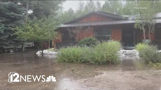 Major flooding in Flagstaff caught on video [upl. by Merrily]