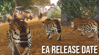 Ecos La Brea Smilodon HuntingFighting Early Access Release Date Reaction [upl. by Idnem]