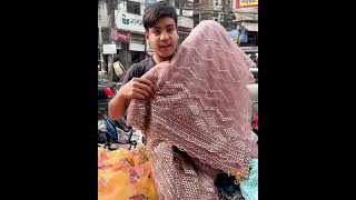 সবচেয়ে কম দামে ডিজাইনার গজ কাপড় এত স্বস্তা  dhaka new market street shoping [upl. by Critchfield]