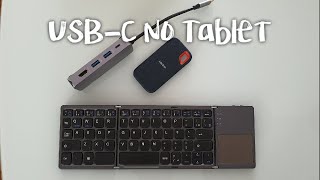 Galaxy Tab S6 Lite Tablet com acessórios na USBC Veja tudo que funcionou [upl. by Hgielime]