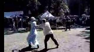 Sword fight Woman vs Man Castlefest [upl. by Ahsienor]