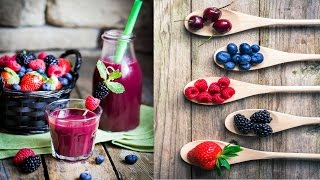 SMOOTHIE RECEPT MET FRAMBOZEN BLAUWE BESSEN EN BANAAN [upl. by Janetta886]