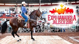 MUJERES EN CABALLOS BAILADORES  EXPO GANADERA JALISCO 2019 [upl. by Yeznil915]