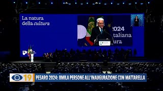 Pesaro 2024 8mila persone allinaugurazione con Mattarella [upl. by Alegnad901]