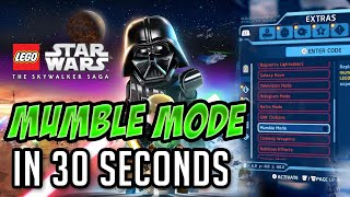 How to Turn On MUMBLE MODE in Lego Star Wars The Skywalker Saga [upl. by Dnomde]