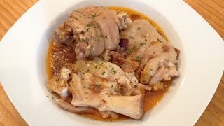 Receta Manitas de cerdo en escabeche  Cocineros Mexicanos [upl. by Urata]