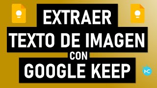 Extraer Texto de una Imagen Con Google Keep [upl. by Aleece934]